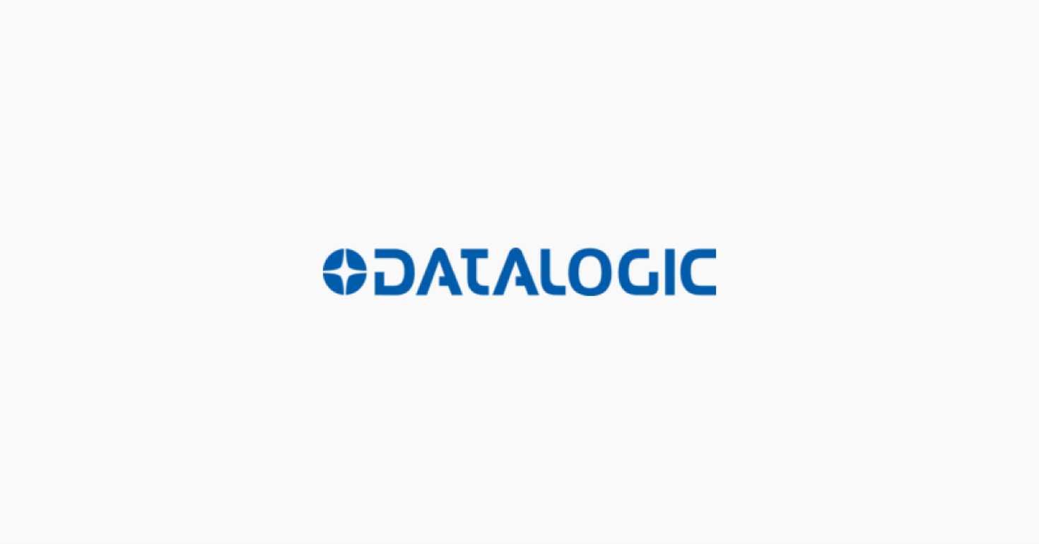 Datalogic logo displayed on a white background, representing barcode scanning, data capture, automation, and retail technology solutions.