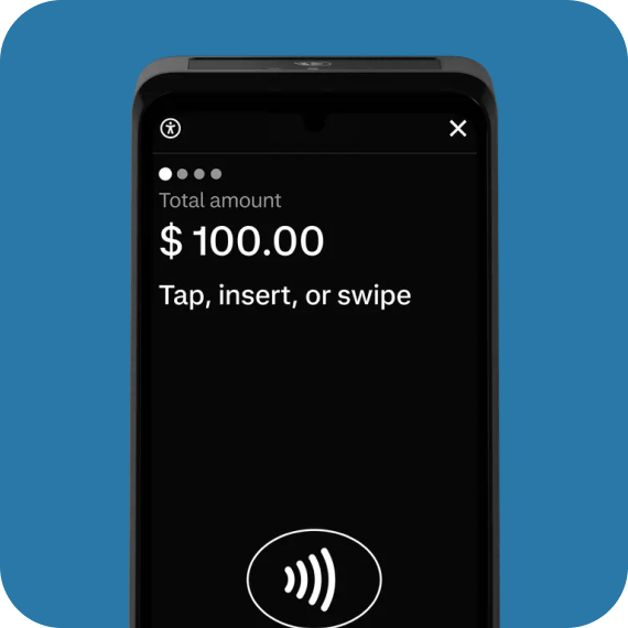 Modisoft Handheld Pro payment device displaying a $100 transaction amount with tap, insert, swipe, and contactless payment options.